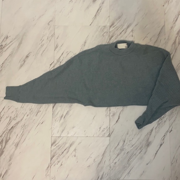 Wilfred Free Teal Crop Sweater - Picture 2 of 3